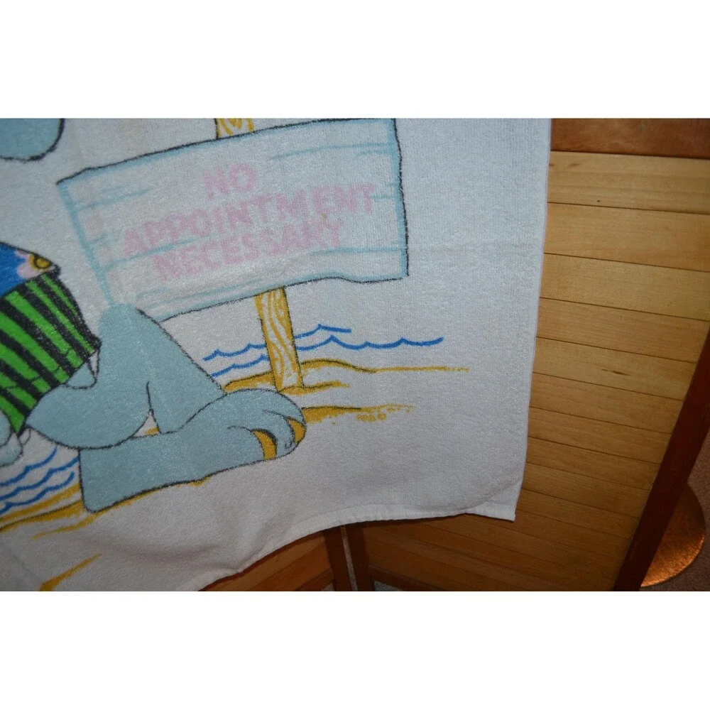 Vintage Beach Towel Bunny Blue Worlds Greatest Lover